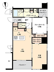 プレミア金沢芳斉 1SDKの間取図画像