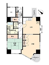 スカイコート川越西 2LDKの間取図画像