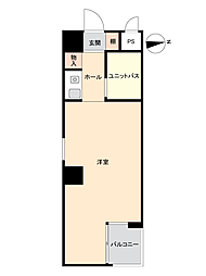アルファ清心町2 ワンルームの間取図画像