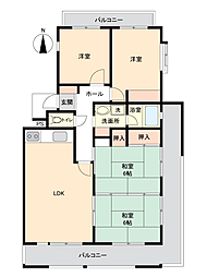 アベニュー楠町B棟 4LDKの間取図画像