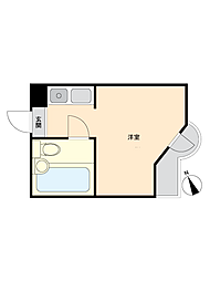 ペガサスマンション等々力 ワンルームの間取図画像
