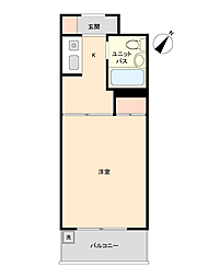 ハイタウン南馬込 1Kの間取図画像