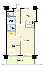 ライオンズマンション戸田公園第3 2LDKの間取図画像