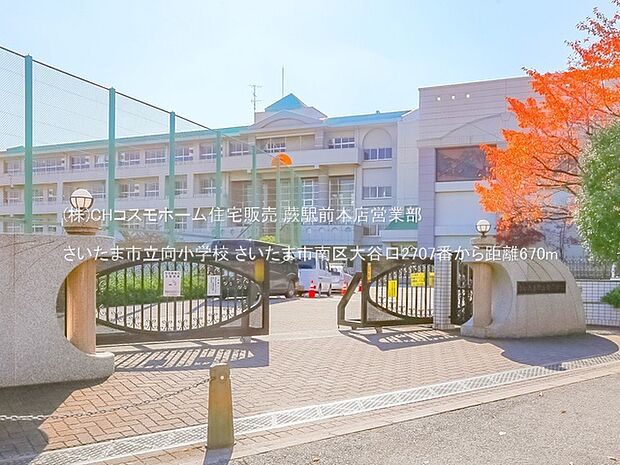 さいたま市立向小学校（670m）