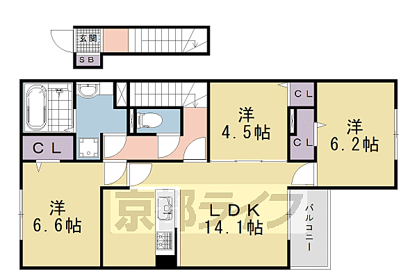 同じ建物の物件間取り写真 - ID:226064345440