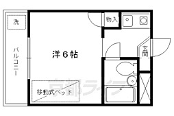 ロイヤルハウス高野 1階1Kの間取り