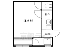 白川ハイツ 2階ワンルームの間取り