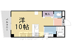 阪急京都本線 京都河原町駅 徒歩6分の賃貸マンション 4階ワンルームの間取り