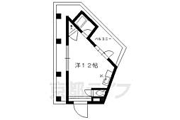 ＮＯＲＴＥ白川ビル 4階ワンルームの間取り