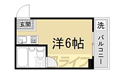 サンモリッツ 3階ワンルームの間取り