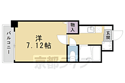 JR山陰本線 二条駅 徒歩7分の賃貸マンション 3階1Kの間取り