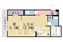 ＧＲＡＭＭ岩倉 2階1LDKの間取り