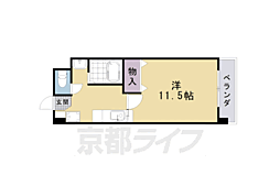 JR山陰本線 二条駅 徒歩8分の賃貸マンション 1階1Kの間取り