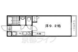 京福電気鉄道北野線 北野白梅町駅 徒歩13分の賃貸マンション 1階1Kの間取り