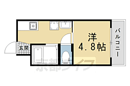 ニケンカン 3階1Kの間取り