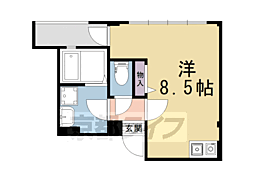 バウハウス御蔭 2階ワンルームの間取り