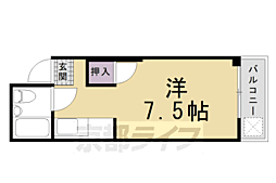 メゾンむらい 2階1Kの間取り