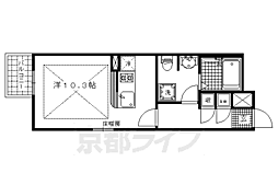 京阪本線 出町柳駅 徒歩5分の賃貸マンション 2階ワンルームの間取り