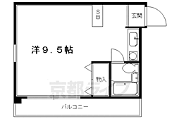 A.M.A.ニシムラ 1Kの間取図画像