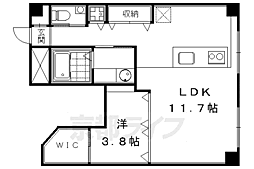 第8パールハイツ安井 1LDKの間取図画像