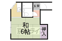 岡崎神宮荘 ワンルームの間取図画像