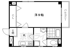 グレース五条 1Kの間取図画像