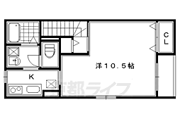 ディアコート一乗寺 1Kの間取図画像
