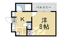 ピープ雀ケ森 1Kの間取図画像