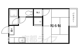 フォーブル蔦 1Kの間取図画像