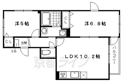ポルトボヌール 2LDKの間取図画像