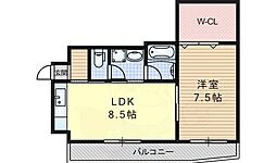 (株)リビングサロンビル 1LDKの間取図画像