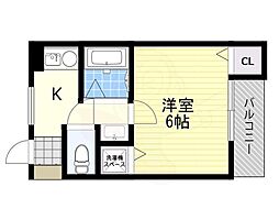 メゾン・ドルミエール ワンルームの間取図画像