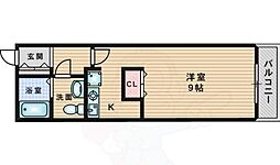 JR東海道・山陽本線 千里丘駅 徒歩3分の賃貸マンション 3階ワンルームの間取り