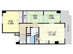 ル・ノーブル 3LDKの間取図画像