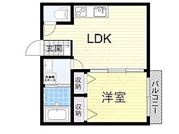 greenhill spring 1階1LDKの間取り