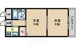 アペックスシティー5 2Kの間取図画像