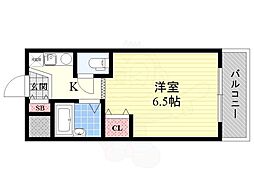 レガーロハイム伍番館 1Kの間取図画像