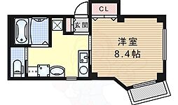 グランディール 1Kの間取図画像