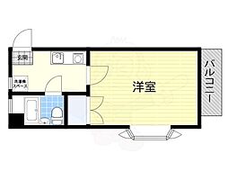 吹田セントポーリア 1Kの間取図画像