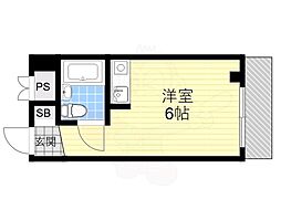 リバーサイド吹田 ワンルームの間取図画像