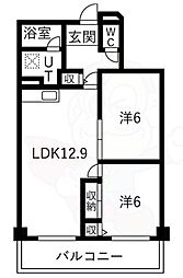 セントマンションむらやま 2LDKの間取図画像