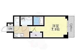 Sレジデンス千里丘 1Kの間取図画像