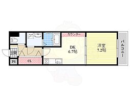 センターポイント吉志部 1DKの間取図画像