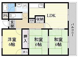 パル・プラザ青葉丘 2LDKの間取図画像