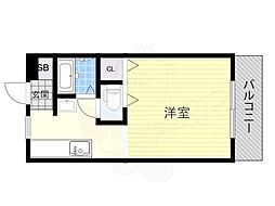 グリーンコーポタナカB棟 1Kの間取図画像