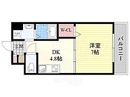 第18関根マンション 1DKの間取図画像