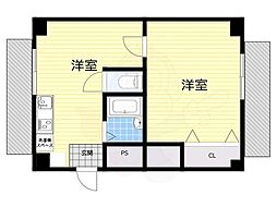 ハイムタケダパート5 1Kの間取図画像