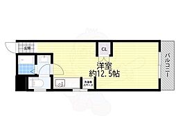 ユウビ・パレス樫切山 1DKの間取図画像