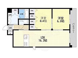 第2関根マンション 2LDKの間取図画像