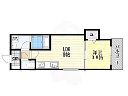 D porta Lily(リリー) 1LDKの間取図画像